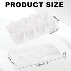 Orange Silicone Moulds Dessert 8-cavity White   Silicone Cake Moulds