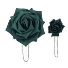 24 Hunter Green 5  Foam Rose Flowers Stems Party Wedding Events Decorations