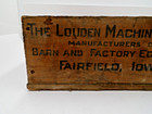 Antique Louden Machinery Co Fairfield Iowa Small Wood Crate Box