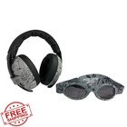 Banz Infant Toddler Earmuffs And Sunglasses Set  Ages 0-2  Doodle Grey