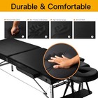 New Massage Table Massage Bed Spa Bed 84  Long Portable 2 Folding W  Carry Case