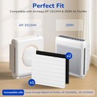 Pureair Replacement Hepa Filter  Compatible With Coway Airmega Ap-1512hh   200m