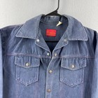 Vintage 70s Sears Kings Road Jacket Mens Large Blue Moleskin Cotton Trucker