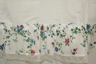 Country Floral Ruffled Valance Tiers Daisy Lace Trim Flowers Cafe Curtain