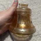 Philadelphia Liberty Bell Carnival Glass Coin Bank Vintage Antique
