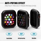 2 Pack Privacy Case For Apple Watch Screen Protector  Anti-spy Tempered Glass Fi