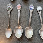 Lot Of 9 Vintage Souvenir Collectible Spoons States Ksc Space Shuttle Engraved