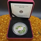 Proof 2010 Canadian  20  999 Silver 1 Oz Water Lily  Crystals  Coa  Leather Case
