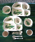 Little Journey 10 Pc Eco Kids Meal Set Bpa Free Bamboo Fiber Plates Cups Bowls