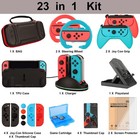 Switch Accessories Bundle For Nintendo Switch Games  Kit With Carrying Case     