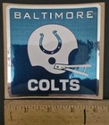Vintage 1970 s 4x4 Baltimore Colts Nfl Football Foil Decal Bumper Sticker 