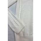 Izod Womens Size S Small Sweater White Cable Knit V-neck Golf Preppy Pullover