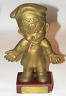 Vtg 1952  tappy  Tappan Company Sales Award  8  Solid Metal Figure On Wood Block