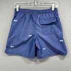 Vineyard Vines Swim Trunks Kids S Blue Whale Aop Embroidered Lined Beach Casual