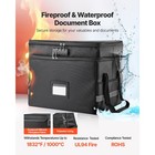 Uimoso Fireproof Document Box 1832     Heat-resistant Dual-layer File With Lock