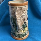 Vintage German-style Ceramic Beer Stein Old Man Cabin In The Woods Made In Japan