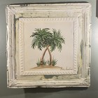 Antique Architectural Salvage Tin Ceiling Tile Wall Art Palm Tree Paintings Of 2