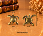 Mini Vintage Brass Sea Turtle Statue Ornament Animal Collectible Sea Turtle Gift
