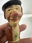 Vintage Arni  Mechanical Bottle Stopper     Carved Man
