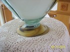 Art Glass Blown Giant Four Point Gold Caramel Swirl Chalet  Centerpiece Bowl