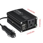 200w Mini Power Inverter Dc 12v To Ac 110v 120v Converter Dual Usb Car Adapter 