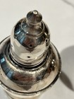 Vintage Sterling Weighted Set Salt pepper Shaker Glass Insert Pat Pending 3 16   