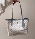 Nwt Coach Medium City Tote Bag In Pretty Signature Canvas Cdz09