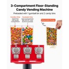 Uimoso Candy Vending Machine Triple Compartment Candy Vending Machine With Stand