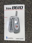 User Guide Manual Virgin Mobile Audiovox Vox Cdm 8610 Cell Phone Book White New