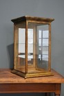 Antique Counter Top Display Case Wood Glass Shelf Apothecary Cabinet Vintage
