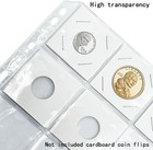 15 Sheets 300 Pockets Coin Pocket Pages For 2  X 2  Cardboard Coin Flips        