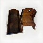 Antique Baby Doll Cradle And Rocking Chair Wood Stained