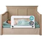 Convertible Crib Bed Rail For Toddlers White Reinforced Anchor Safety Guard
