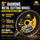 5  Diamond Cut Off Wheel 3 Pack  6000  Cuts Metal Cutting Disc For Angle Grinder