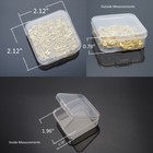 4pcs Small Plastic Storage Boxes Container Square Box Coins Screws Jewelry Beads