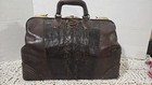 Antique 1900s Hornback Alligator Hide Leather Doctors Medical Bag 