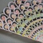 Pair Of 80 s Burwood Mcm Or Hollywood Regency Fans  1 Hand Painted  One Brown