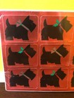 New Vintage 1986 Gibson Greetings Scottish Terrier Dog Christmas Sticker Sheets