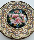 Vintage Floral Tin Round Daher Designed Made In England 8    Sewing Craft Tin