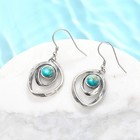 Teal Turquoise Earrings For Women 925 Sterling Silver Turquoise Dangle Earrin   