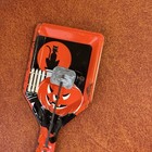 Vintage Halloween Pumpkin Black Cat Party Clapper Noisemaker Us Metal Toy Mfg
