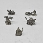 Vintage Partha   Spoontiques Pewter Wizard Dragon Fantasy Lot Of 5 1-1 5 Inch