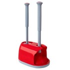 Toilet Plunger And Brush Set For Bathroom Cleaning With Holder  16inch Plunger 