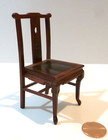 Collector Miniatures  Inc   Dollhouse Miniature Side Chair  W partial Open Back