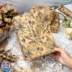 Yarcony Kraft Floral Wrapping Paper  Wildflower Wrapping Paper  V