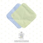 Spasilk Bath Hooded Towels   Washcloths Set For 4 Piece Set  Blue Whale 