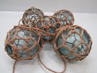 5 Authentic 3  Inch Japanese Netted Glass Float Ball Buoy Tiki Hut Bar  f4b132d 