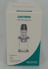 Movo Um700w White Desktop Usb Microphone For Computer   4 Pickup Patterns