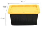 10 X Teeny Tiny Tote Mini Plastic Storage Totes  Lowe s Black Yellow