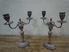 Euc   Marked Vintage Tiffany   Co Three Arm Convertible Silverplated Candelabras